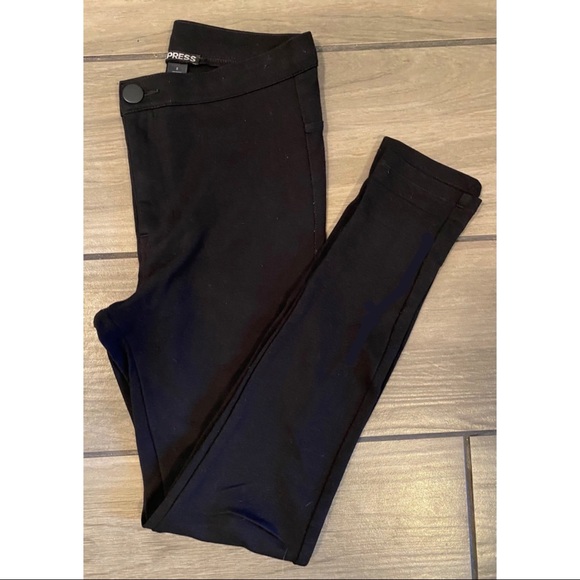 Express High Waisted Black Full Length Legging - Picture 2 of 2